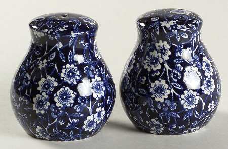 Calico Blue (Burleigh Stamp) Salt & Pepper Set