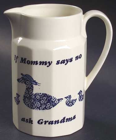 Calico Blue (Burleigh Stamp) 24 Oz Pitcher