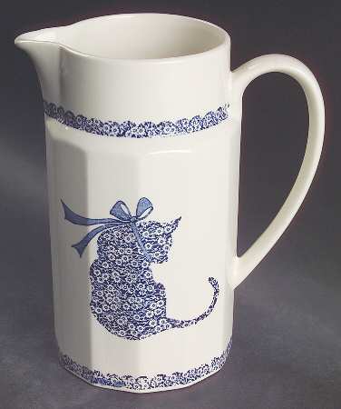 Calico Blue (Burleigh Stamp) 32 Oz Pitcher
