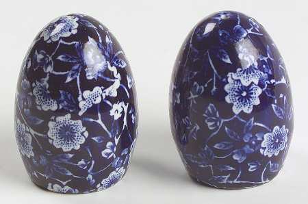 Calico Blue (Burleigh Stamp) Salt & Pepper Set