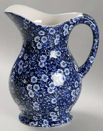 Calico Blue (Burleigh Stamp) 32 Oz Pitcher for Pitcher & Bowl Set
