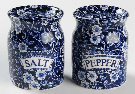 Calico Blue (Burleigh Stamp) Salt & Pepper Set