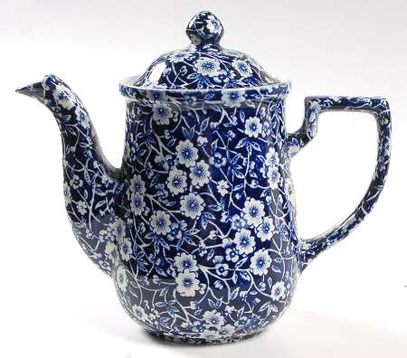 Calico Blue (Burleigh Stamp) Coffee Pot & Lid