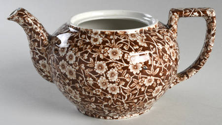 Calico Brown Teapot No Lid