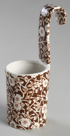 Calico Brown Spoon Rest/Holder (Holds 1 Spoon)
