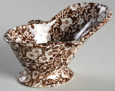Calico Brown Footed Basin by Staffordshire