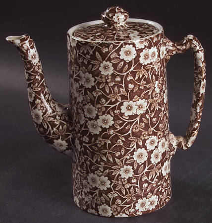 Calico Brown Small Coffee Pot & Lid