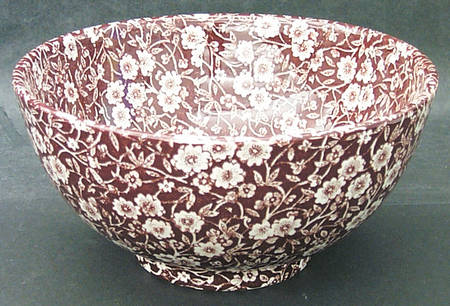 Calico Brown 8" Chinese Bowl