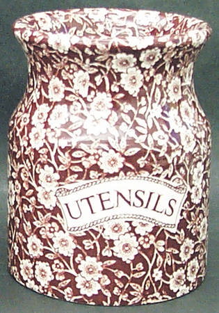 Calico Brown Utensil Holder