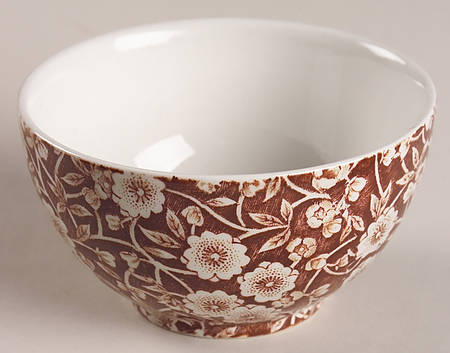 Calico Brown Mini Open Sugar Bowl