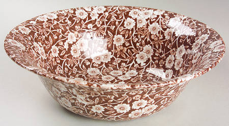 Calico Brown 8" Round Vegetable Bowl