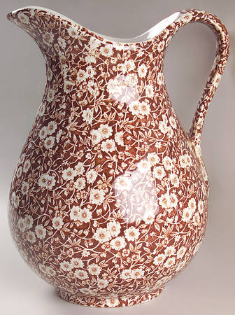 Calico Brown 128 Oz Pitcher and Bowl, Pitcher Only