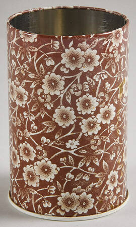 Calico Brown Metal Spice Shaker  No Lid
