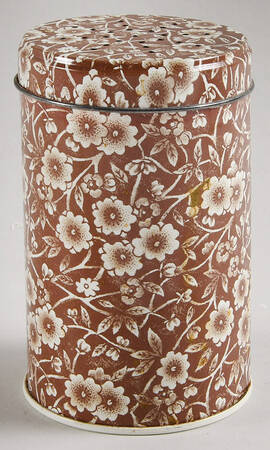 Calico Brown Metal Spice Shaker & Lid