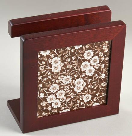 Calico Brown 6 1/8" Rosewood Napkin Holder  HC