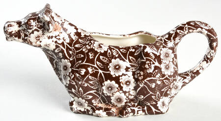 Calico Brown Cow Creamer