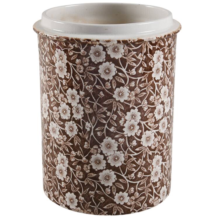 Calico Brown 6" Storage Jar No Lid