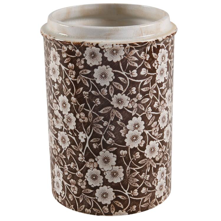 Calico Brown 5" Storage Jar No Lid