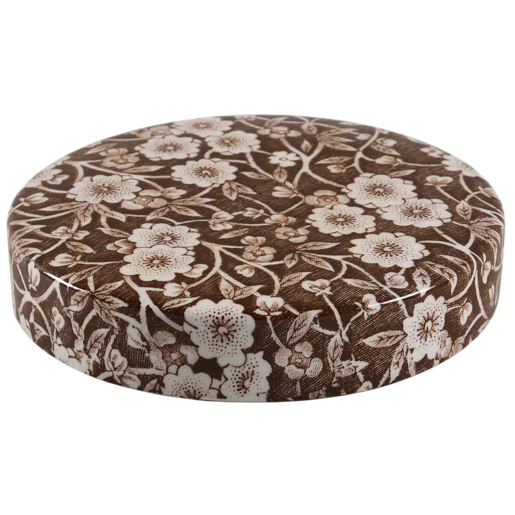 Calico Brown Lid for 5" Storage Jar by Staffordshire