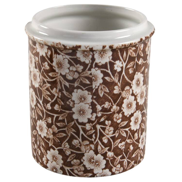 Calico Brown 4" Storage Jar No Lid