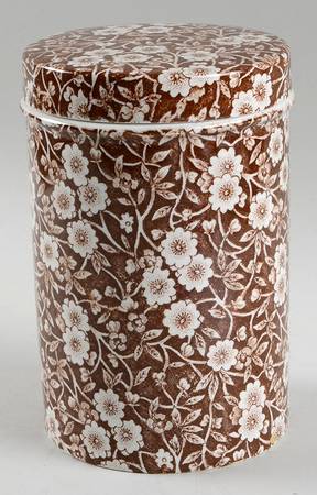 Calico Brown 5" Storage Jar & Lid