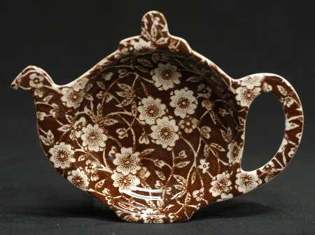 Calico Brown Tea Bag Holder
