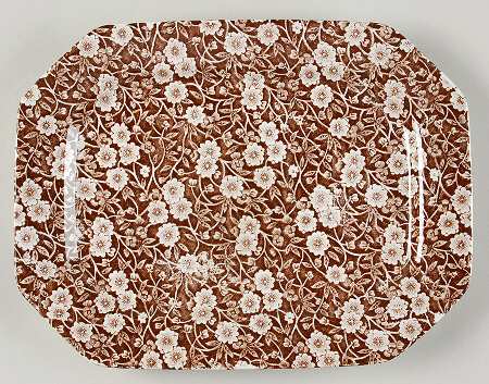 Calico Brown 11" Oval Serving Platter