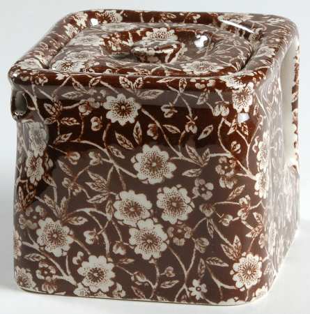 Calico Brown Cube Teapot & Lid