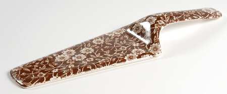 Calico Brown Solid Ceramic Pie/Cake Server