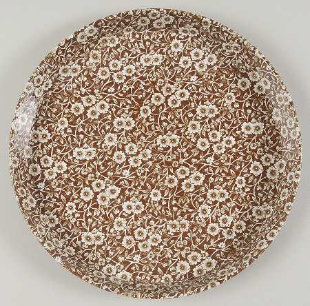 Calico Brown 11" Round Metal Tray