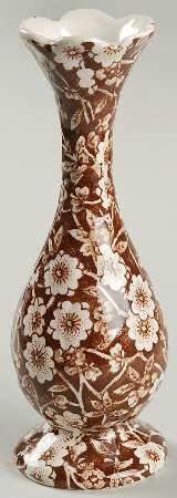 Calico Brown Bud Vase