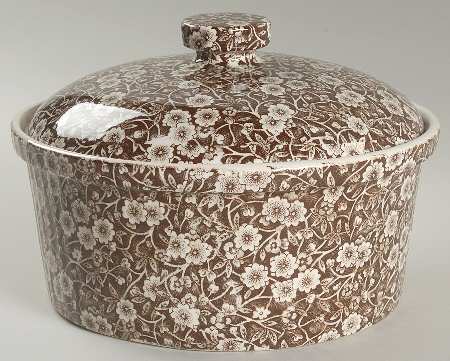 Calico Brown 2.5 Qt Round Covered Casserole