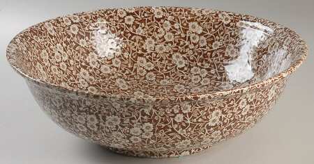 Calico Brown 128 Oz Pitcher and Bowl, Bowl Only