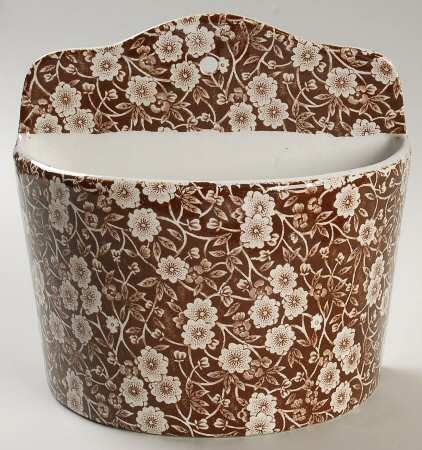 Calico Brown Wall Pocket Vase