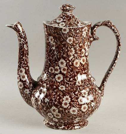 Calico Brown Coffee Pot & Lid