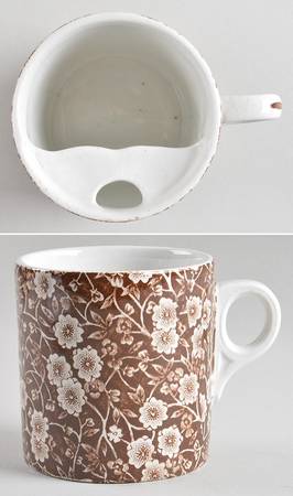 Calico Brown Mustache Cup/Mug
