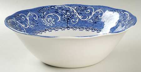 Canterbury Blue 8" Round Vegetable Bowl