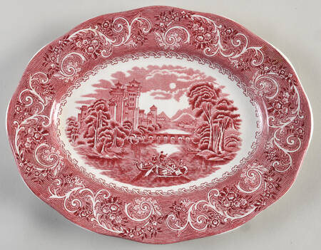 Canterbury Red 12" Oval Serving Platter