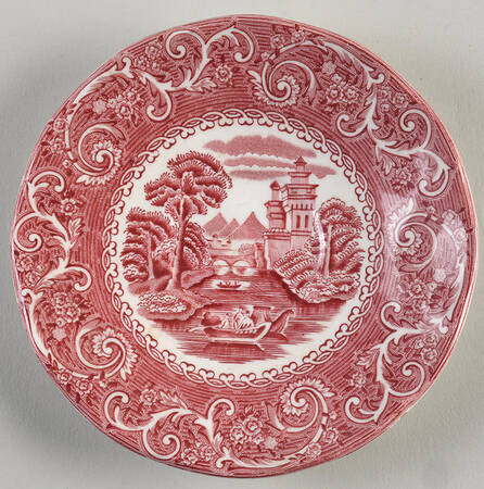 Canterbury Red Saucer