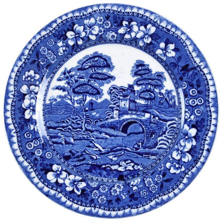 Old Tower Blue Salad Plate