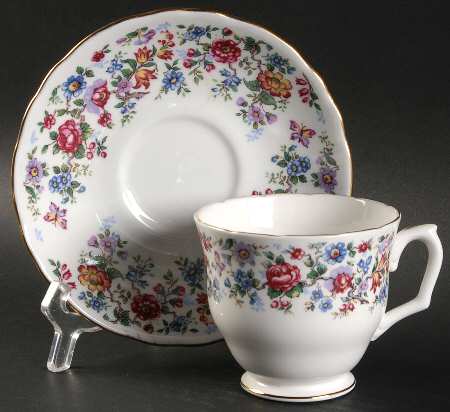 Springtime Footed Cup & Saucer Set