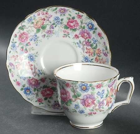 Springtime Footed Cup & Saucer Set