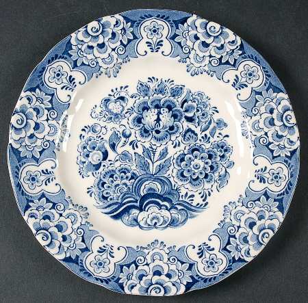 Sudbury Square Blue Salad Plate