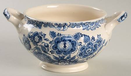 Sudbury Square Blue Sugar Bowl No Lid