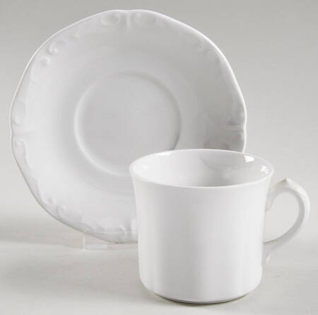 White Mist Flat Cup & Saucer Set by Sears
