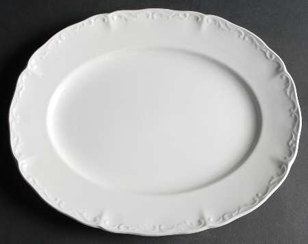 White Mist 11" Oval Serving Platter