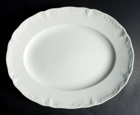 White Mist 14" Oval Serving Platter by Sears