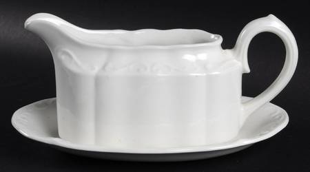 White Mist Gravy Boat & Underplate/Relish