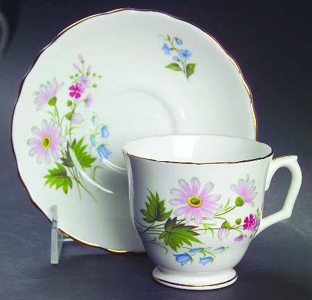Wild Flowers Footed Cup & Saucer Set
