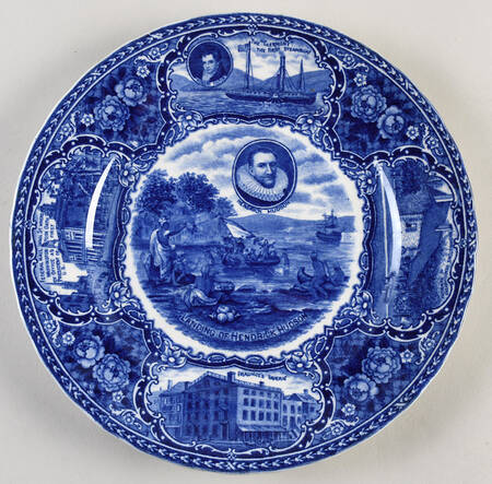 Ye Olde Historical Pottery Luncheon Plate